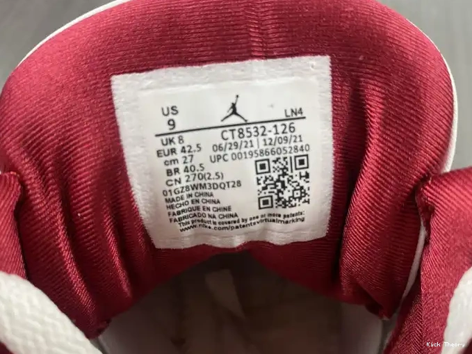 Kicktheory Jordan Retro CT8532-126 Cardinal Red 3 0530
